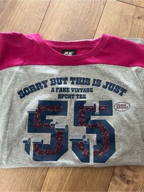 DSL 55 Graphic Tee - Women’s Gray and Pink Rare Vintage Item - Diesel Spinoff